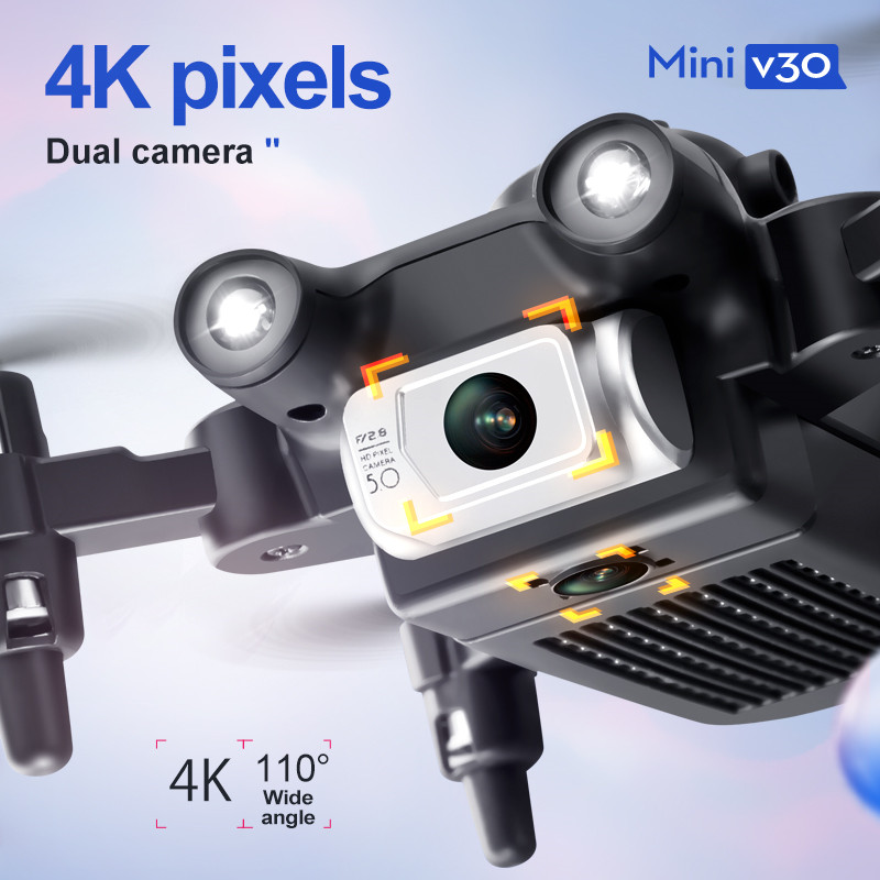 Mini V30 WiFi FPV Drone With 4 - Drone Remote Controller Lanyard recension och pris