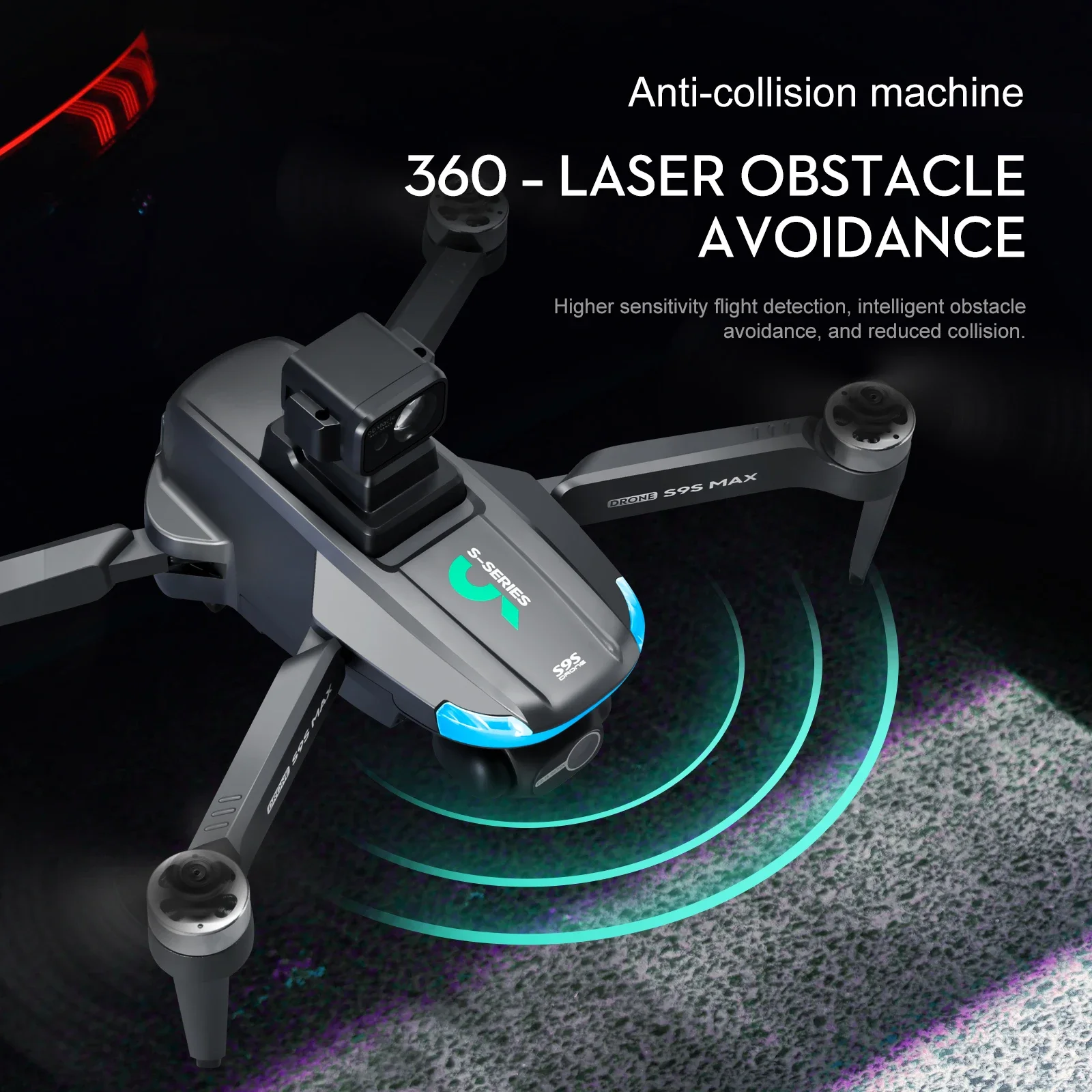 NEW S9S MAX MINI Drone 4K 2-Ax - Drone Remote Controller Lanyard recension och pris