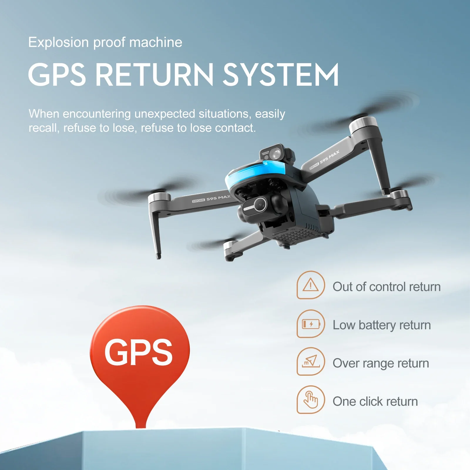 NEW S9S MAX MINI Drone 4K 2-Ax - Drone Remote Controller Lanyard recension och pris