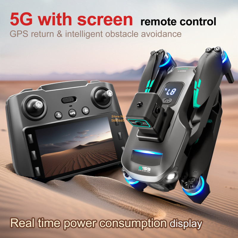 8K Dual Camera 5G WIFI FPV Rem - Drone Beacon Light recension och pris