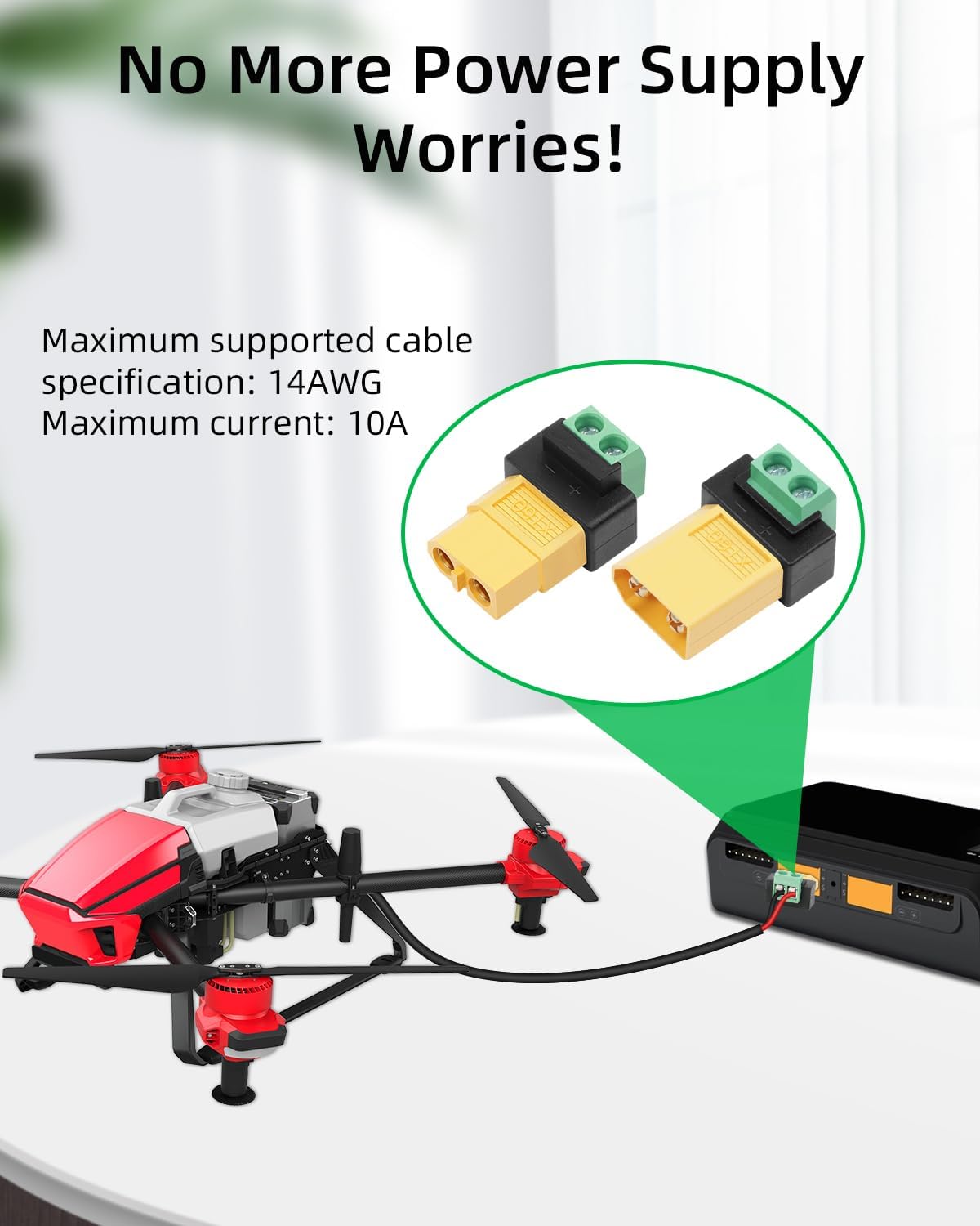 2 Pin XT60 Solderless Male Fem - Drone Solar Charger recension och pris